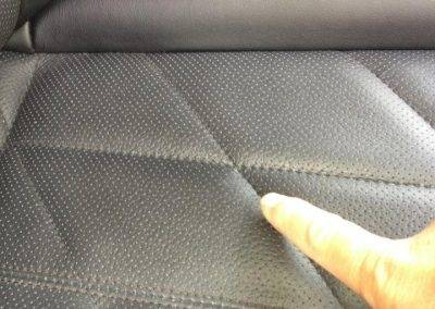 Leather seat repair after